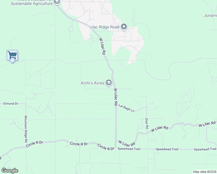 map of restaurants, bars, coffee shops, grocery stores, and more near 10085 West Lilac Road in Escondido