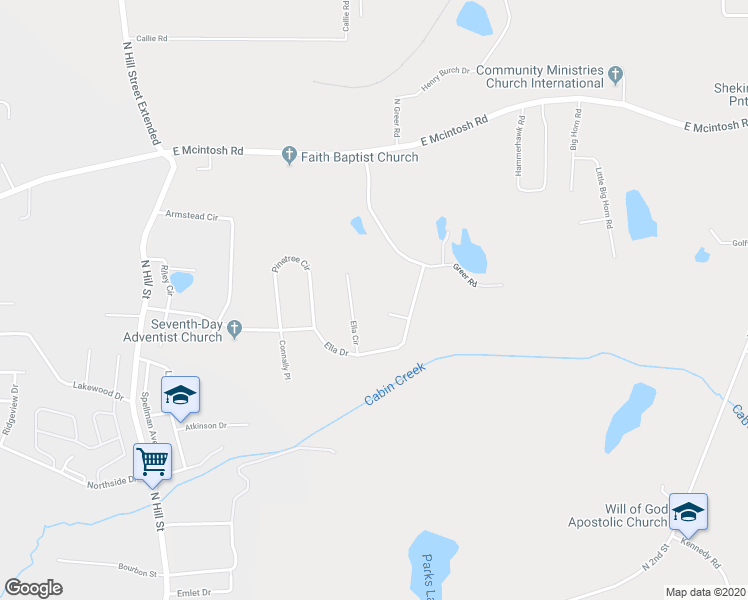map of restaurants, bars, coffee shops, grocery stores, and more near 167 Riverdale Circle in Griffin