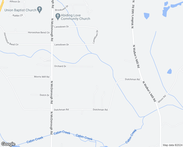 map of restaurants, bars, coffee shops, grocery stores, and more near 122 Orchard Drive in Griffin