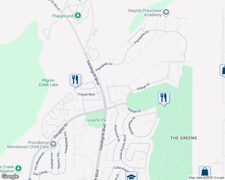 map of restaurants, bars, coffee shops, grocery stores, and more near 1071 Bells Drive in Oceanside