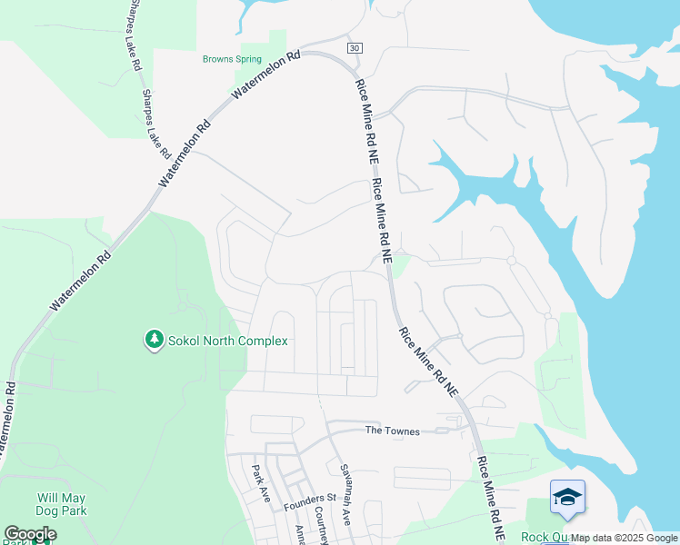 map of restaurants, bars, coffee shops, grocery stores, and more near Highgrove Road in Tuscaloosa