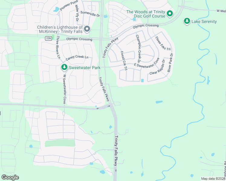 map of restaurants, bars, coffee shops, grocery stores, and more near 7490 Trinity Falls Parkway in McKinney
