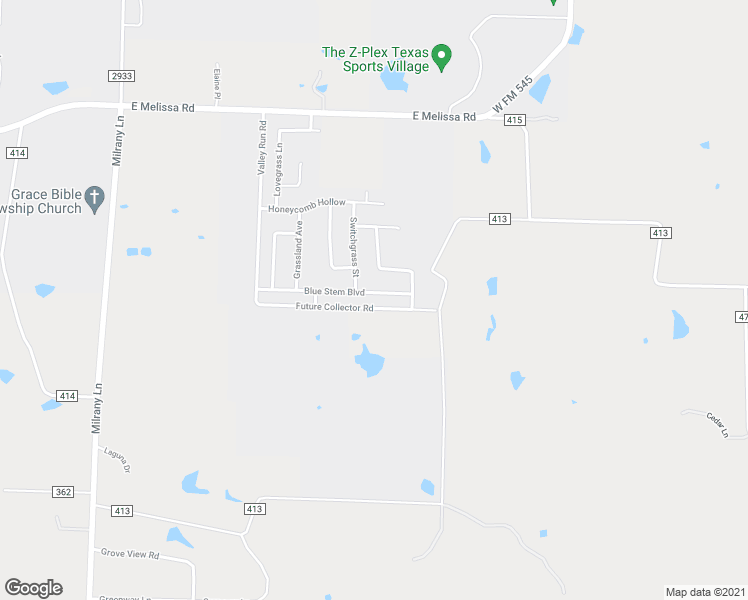 map of restaurants, bars, coffee shops, grocery stores, and more near 4008 Blue Stem Boulevard in Melissa