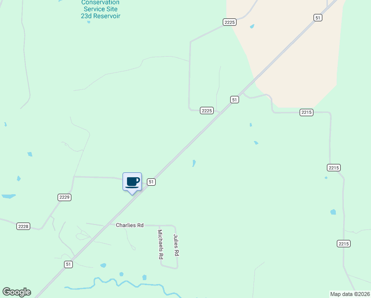 map of restaurants, bars, coffee shops, grocery stores, and more near 391 County Road 2215 in Decatur