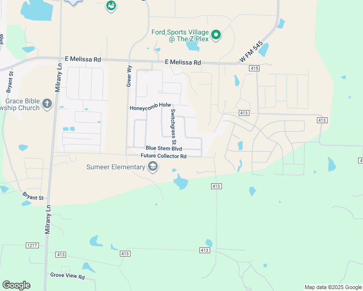 map of restaurants, bars, coffee shops, grocery stores, and more near 2229 Lantana Drive in Melissa