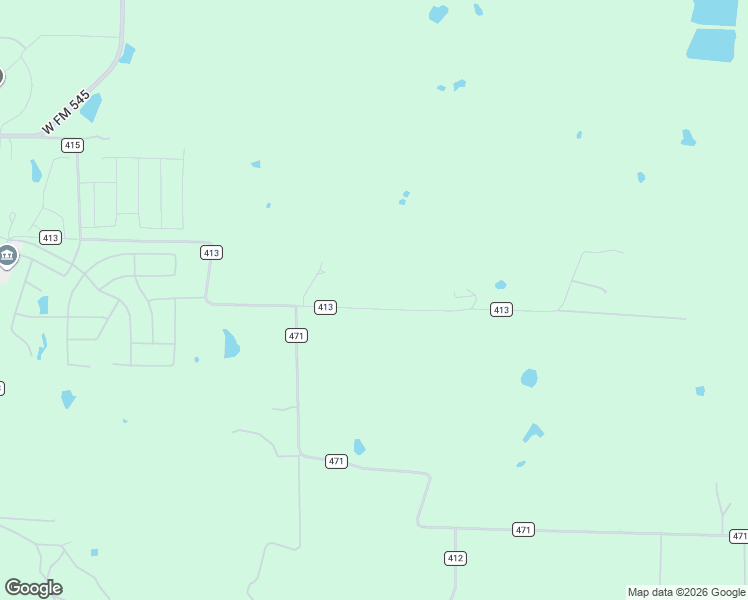 map of restaurants, bars, coffee shops, grocery stores, and more near 5215 County Road 413 in Melissa