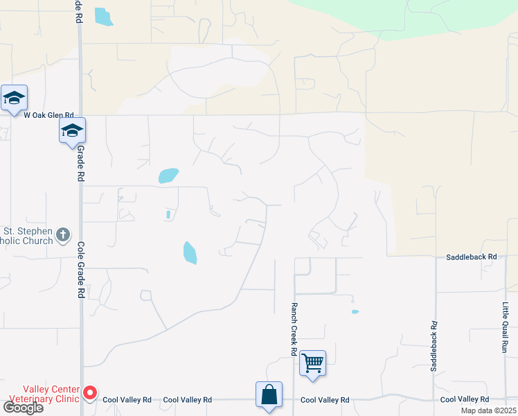 map of restaurants, bars, coffee shops, grocery stores, and more near 14786 Cool Valley Ranch Road in Valley Center