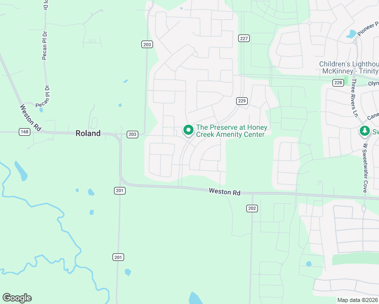 map of restaurants, bars, coffee shops, grocery stores, and more near 5126-5614 Weston Road in McKinney