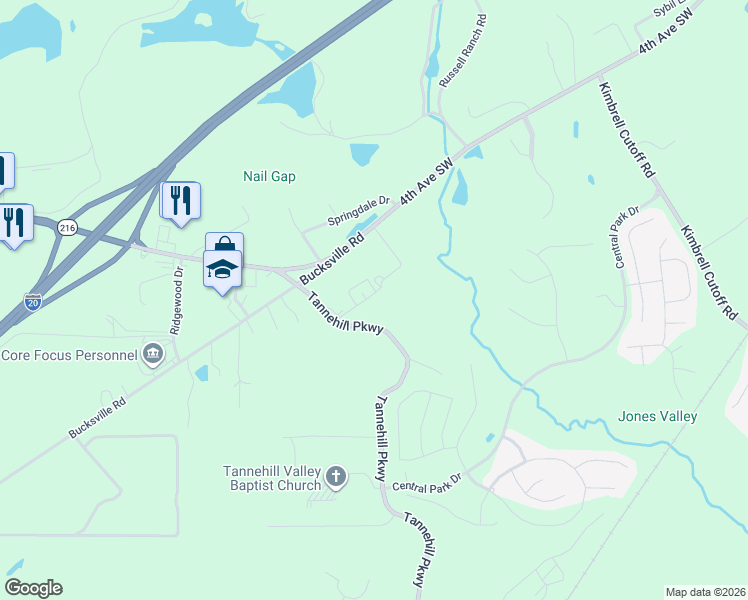 map of restaurants, bars, coffee shops, grocery stores, and more near 13026 Fisher Circle in McCalla