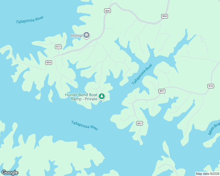 map of restaurants, bars, coffee shops, grocery stores, and more near 40 Hawk Lane in Wedowee