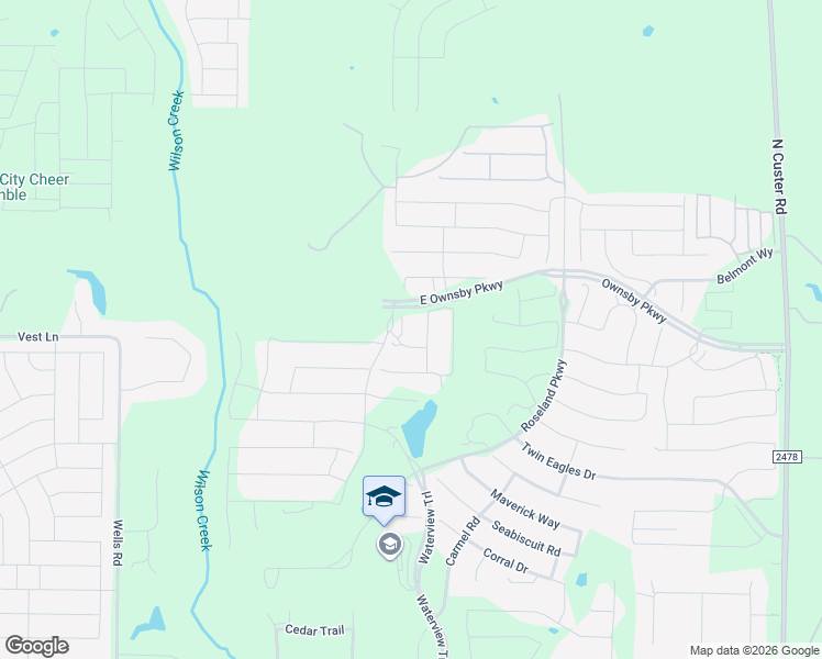 map of restaurants, bars, coffee shops, grocery stores, and more near Unnamed Road in McKinney