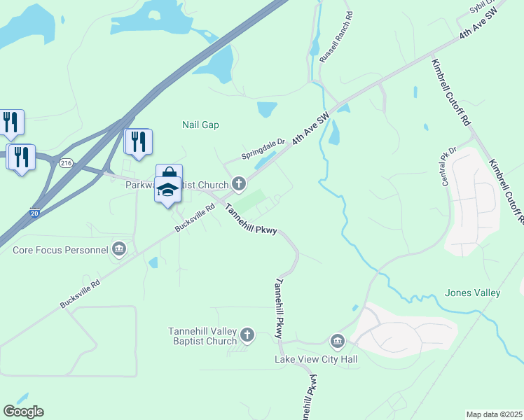 map of restaurants, bars, coffee shops, grocery stores, and more near 13010 Fisher Circle in McCalla