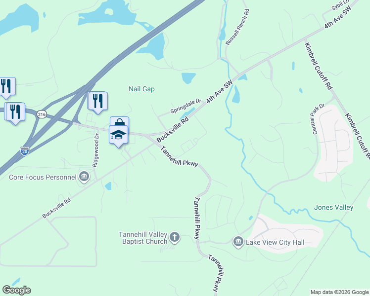map of restaurants, bars, coffee shops, grocery stores, and more near 13026 Fisher Circle in McCalla