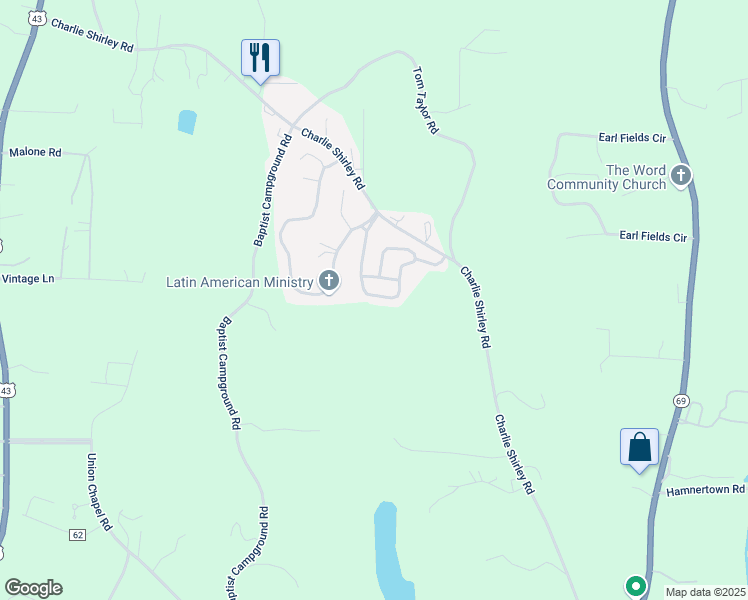 map of restaurants, bars, coffee shops, grocery stores, and more near 8514 Meadowlake Drive East in Northport