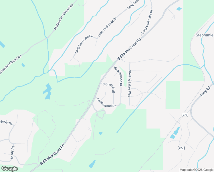 map of restaurants, bars, coffee shops, grocery stores, and more near 7709 S Crest Trail in Bessemer