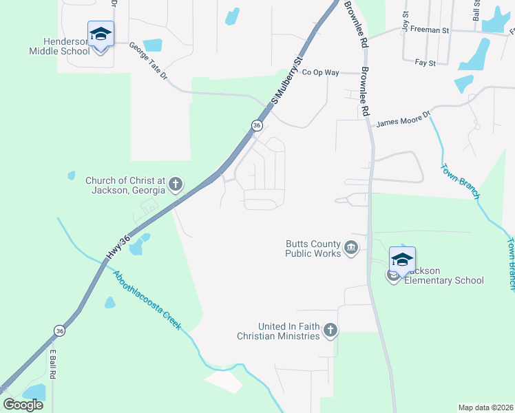 map of restaurants, bars, coffee shops, grocery stores, and more near 171 Gardner Road in Jackson