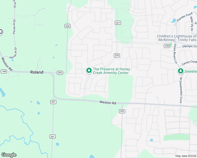 map of restaurants, bars, coffee shops, grocery stores, and more near 4800 County Road 229 in McKinney