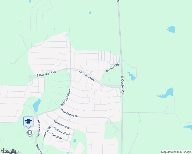 map of restaurants, bars, coffee shops, grocery stores, and more near 3405 Paneer Court in Celina