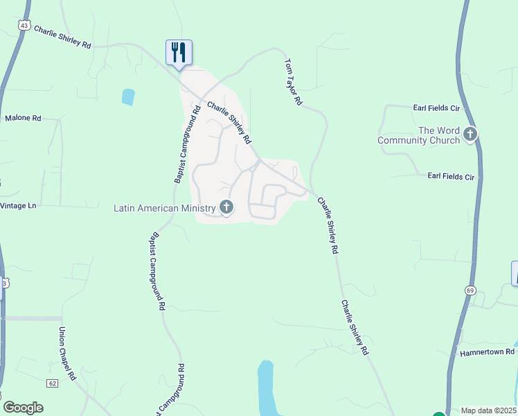 map of restaurants, bars, coffee shops, grocery stores, and more near 8514 Meadowlake Drive East in Northport