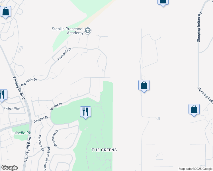 map of restaurants, bars, coffee shops, grocery stores, and more near 5018 Medalist Court in Oceanside