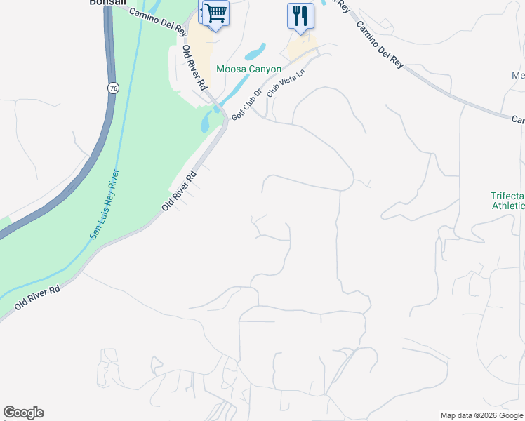 map of restaurants, bars, coffee shops, grocery stores, and more near 1210 Clos Duval in Bonsall