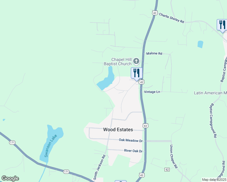 map of restaurants, bars, coffee shops, grocery stores, and more near 7887-7983 Lake Sherwood Circle in Northport