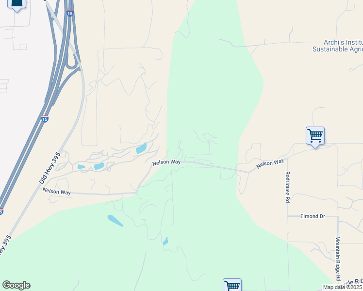 map of restaurants, bars, coffee shops, grocery stores, and more near 8904 Nelson Way in Escondido
