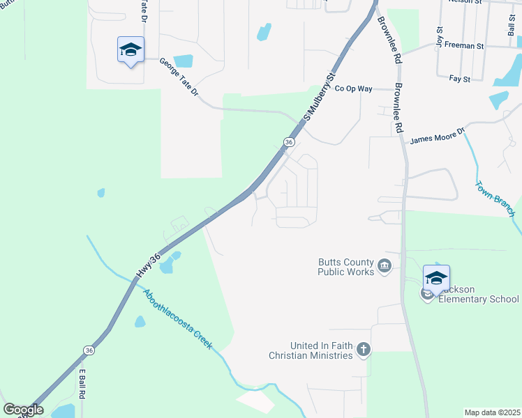 map of restaurants, bars, coffee shops, grocery stores, and more near 163 Jasmine Drive in Jackson