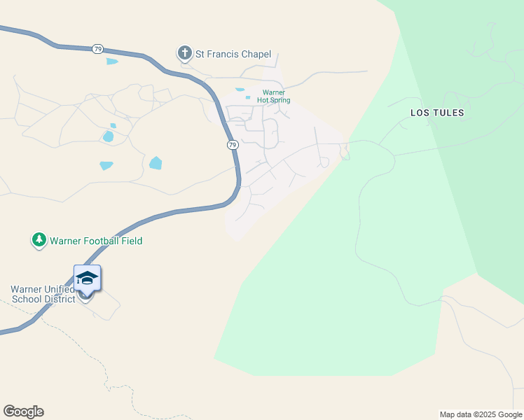 map of restaurants, bars, coffee shops, grocery stores, and more near 32137 Cerrada del Coyote in Warner Springs