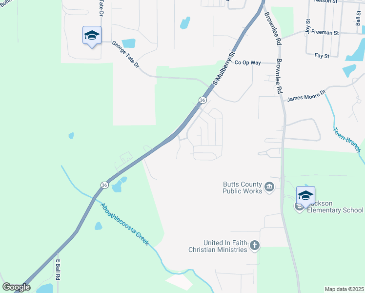 map of restaurants, bars, coffee shops, grocery stores, and more near 163 Jasmine Drive in Jackson