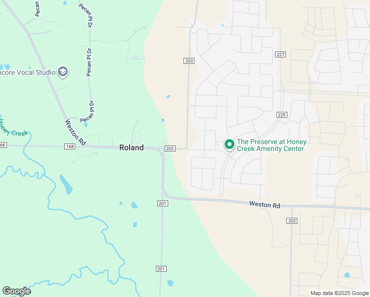 map of restaurants, bars, coffee shops, grocery stores, and more near 4256 County Road 203 in McKinney