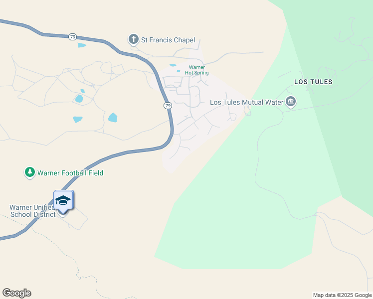 map of restaurants, bars, coffee shops, grocery stores, and more near 32137 Cerrada del Coyote in Warner Springs
