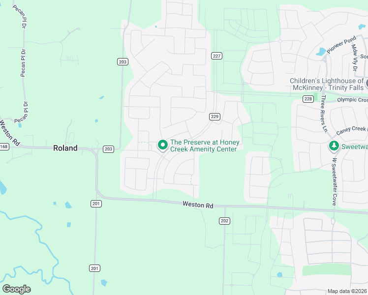 map of restaurants, bars, coffee shops, grocery stores, and more near 4694 County Road 229 in McKinney