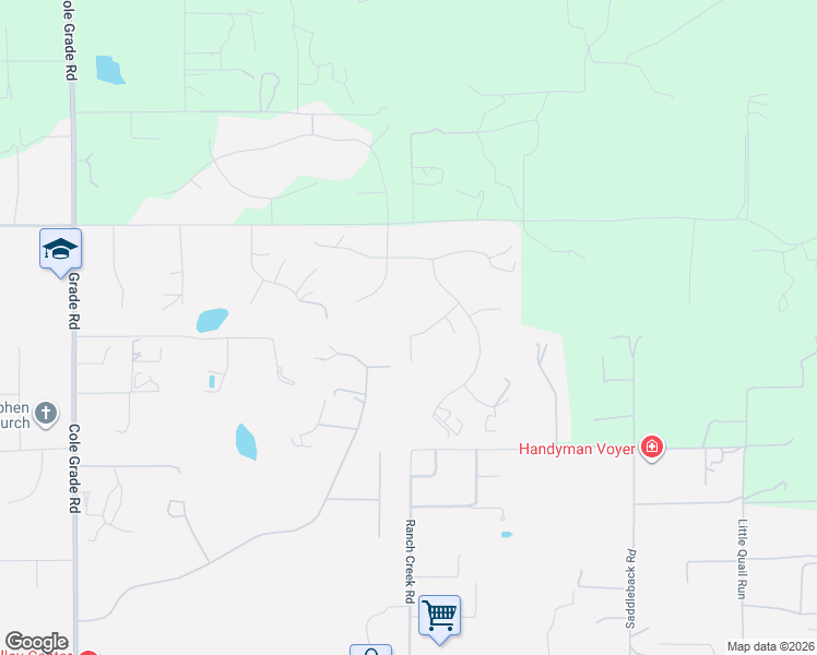 map of restaurants, bars, coffee shops, grocery stores, and more near 30606 Falling Star Circle in Valley Center