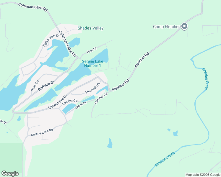 map of restaurants, bars, coffee shops, grocery stores, and more near 5501 Coleman Lake Road in McCalla