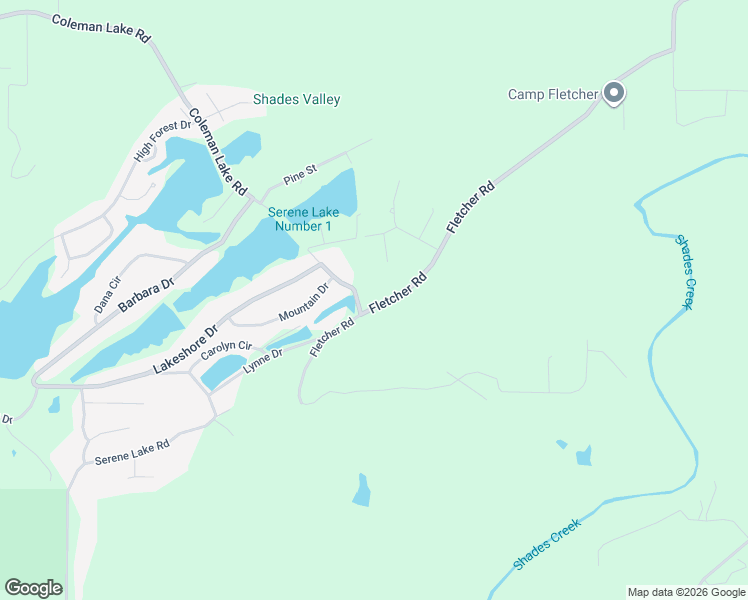 map of restaurants, bars, coffee shops, grocery stores, and more near 5501 Coleman Lake Road in McCalla