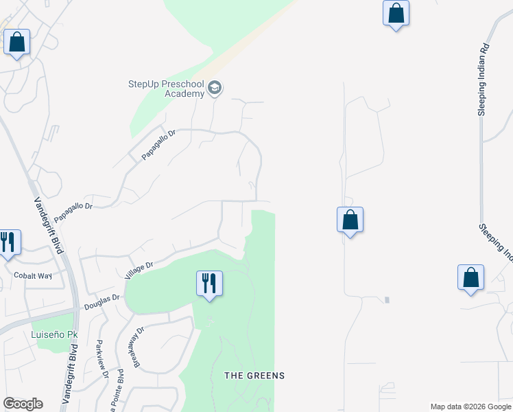 map of restaurants, bars, coffee shops, grocery stores, and more near 1021 Straightaway Court in Oceanside