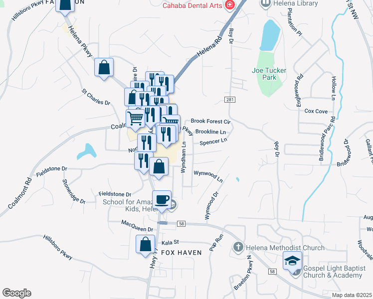 map of restaurants, bars, coffee shops, grocery stores, and more near in Helena