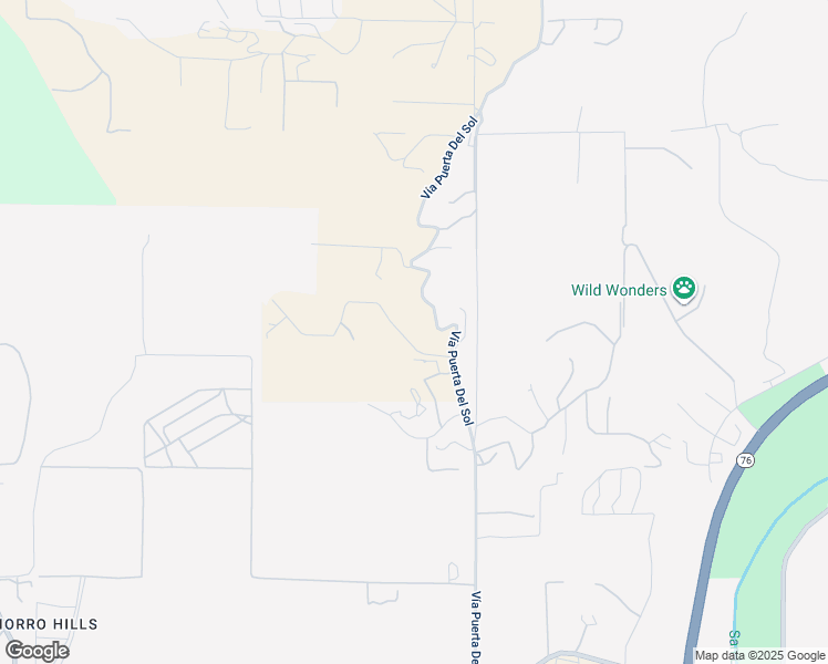 map of restaurants, bars, coffee shops, grocery stores, and more near Vía Puerta Del Sol in Bonsall