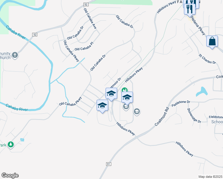 map of restaurants, bars, coffee shops, grocery stores, and more near 607 Bentmoor Drive in Helena
