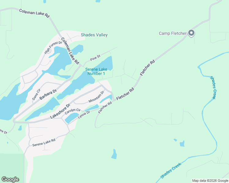 map of restaurants, bars, coffee shops, grocery stores, and more near 5501 Coleman Lake Road in McCalla