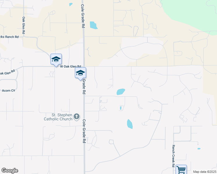 map of restaurants, bars, coffee shops, grocery stores, and more near 31314 Kira Place in Valley Center