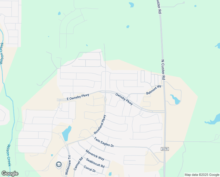 map of restaurants, bars, coffee shops, grocery stores, and more near 3640 Sky Lane in Celina
