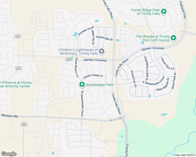 map of restaurants, bars, coffee shops, grocery stores, and more near 7701 Weatherford Trace in McKinney