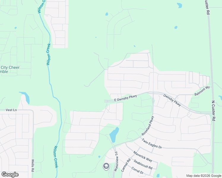 map of restaurants, bars, coffee shops, grocery stores, and more near 2420 Rosecroft Court in McKinney