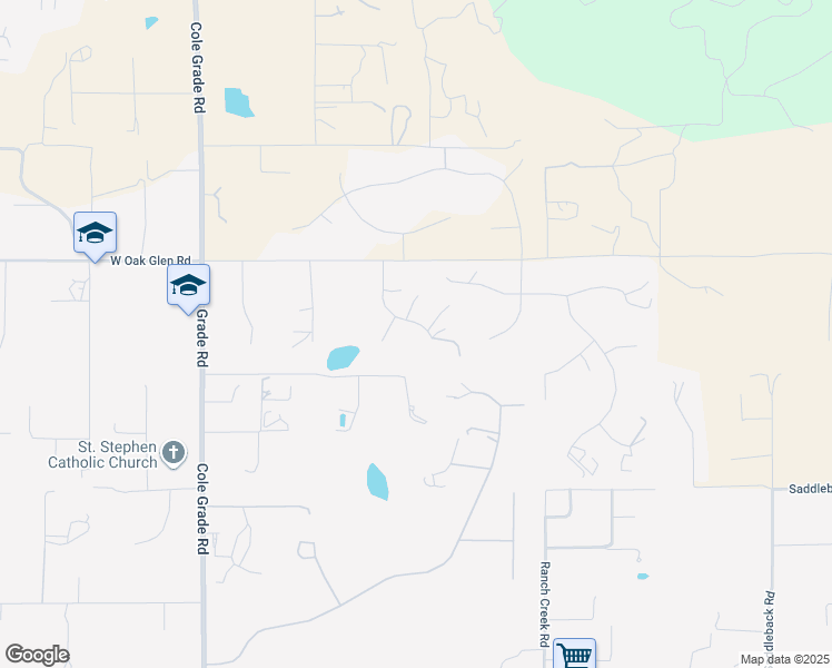 map of restaurants, bars, coffee shops, grocery stores, and more near 31340 Justin Place in Valley Center