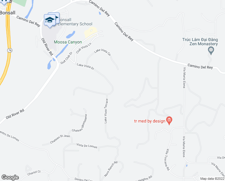 map of restaurants, bars, coffee shops, grocery stores, and more near 5909 Lake Vista Drive in Bonsall