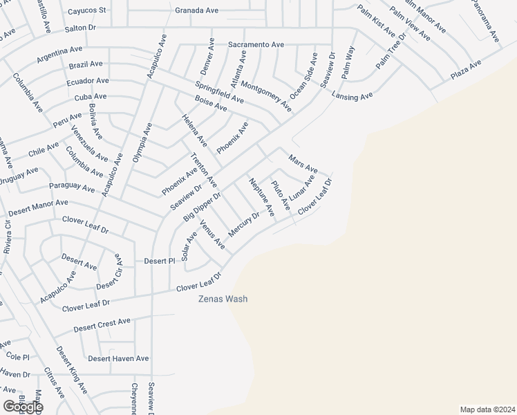 map of restaurants, bars, coffee shops, grocery stores, and more near 2098 Saturn Avenue in Thermal