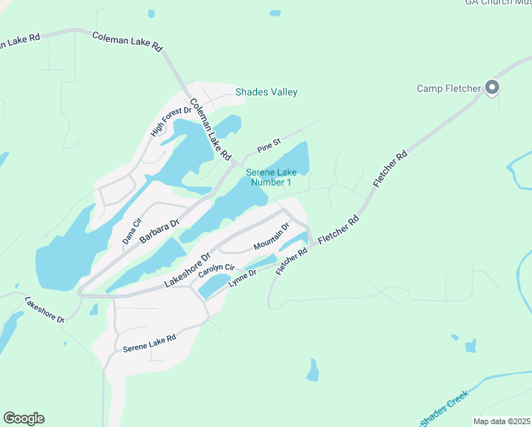 map of restaurants, bars, coffee shops, grocery stores, and more near 7621 Lakeshore Drive in McCalla