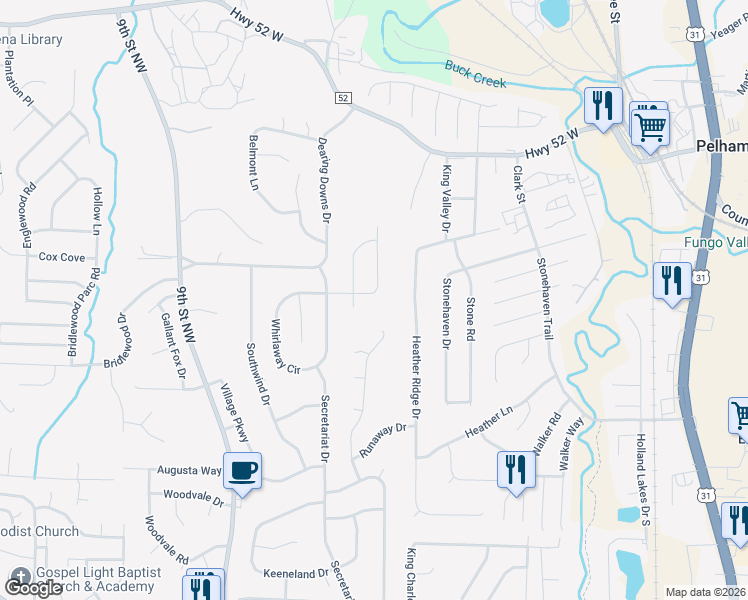 map of restaurants, bars, coffee shops, grocery stores, and more near 1412 East Whirlaway in Helena